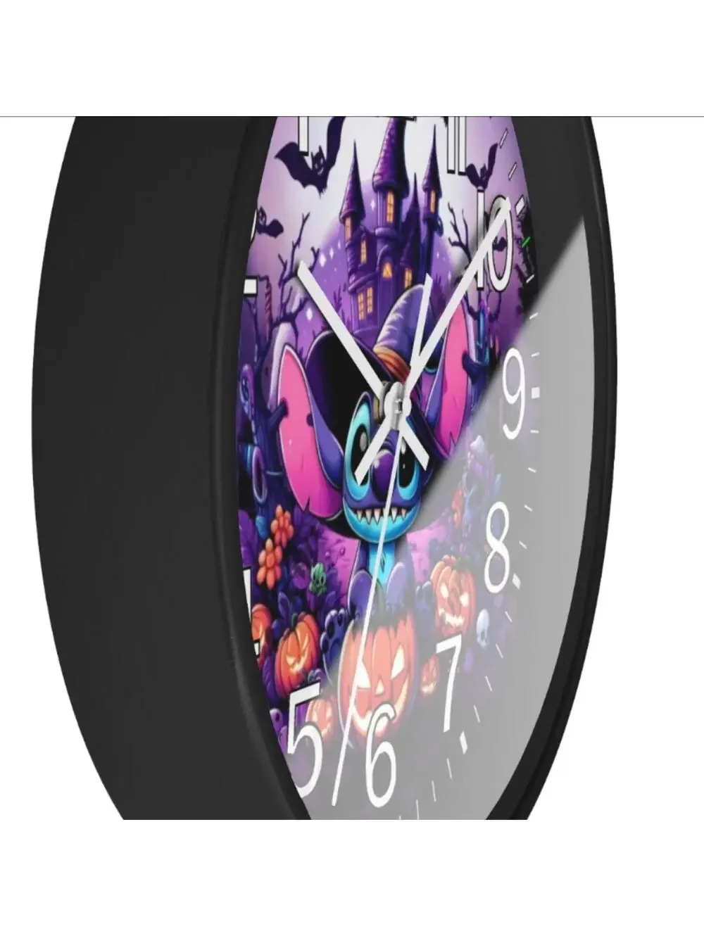 REVERSE TICKING Lilo & Stitch Glow In The Dark Wall Clock New!